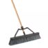 24 in. High Power Rough Surface Industrial Grade Push Broom with 60 in. Wood Handle and Brace