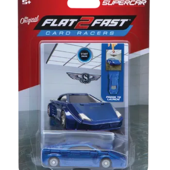 Blue Supercar Flat2Fast Card Racers